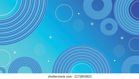 Abstract blue geometric design element  background. Minimal geometric background. Dynamic shapes composition
