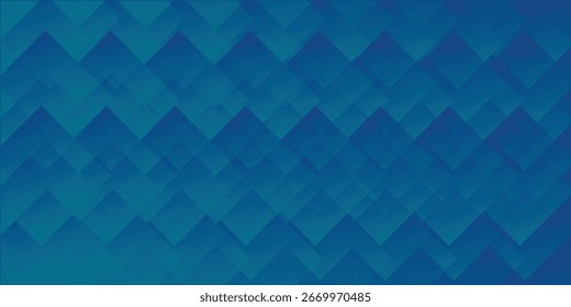 Abstract Blue Geometric Design With Overlapping Diamond Patterns