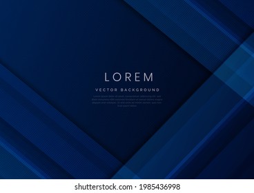 Resumen del fondo de la capa superior geométrica diagonal azul. Puede usar para publicidad, afiche, plantilla, presentación comercial. Ilustración del vector