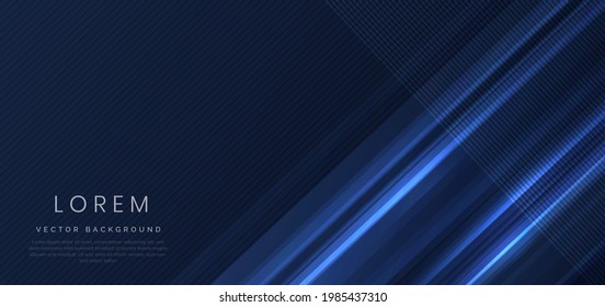 Abstract blue geometric diagonal overlay layer background. You can use for ad, poster, template, business presentation. Vector illustration