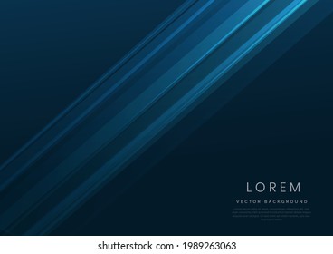 Abstract blue geometric diagonal overlay layer background. You can use for ad, poster, template, business presentation. Vector illustration