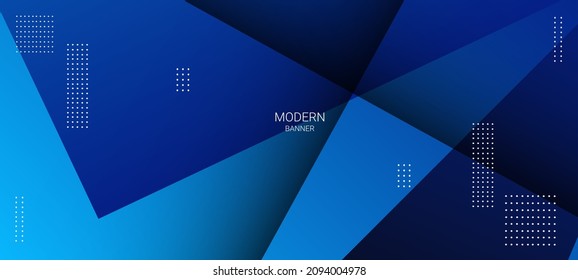 Abstract blue geometric dynamic illustration banner pattern background 