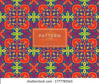Resumen de patrón de repetición étnica geométrica azul ornamental. Diseño textil de moda de tejidos.