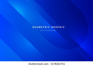 Abstract blue geometric glossy luxury design background