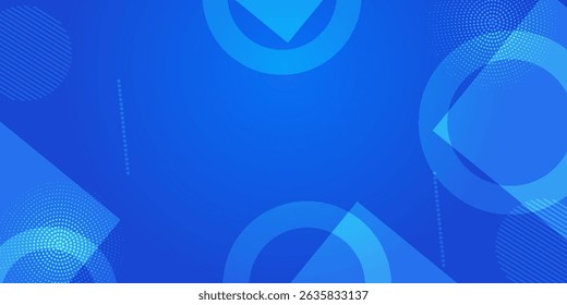 Fondo de degradado geométrico azul Abstractas con elemento de Memphis. Ilustración vectorial eps10