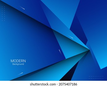 Abstract blue geometric gradient lines illustration pattern background vector 