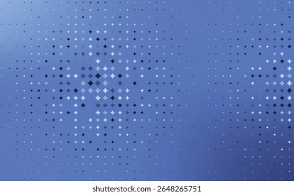 Abstract blue geometric halftone diamond star shape pattern background