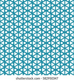 abstract blue geometric hexagon deco art pattern background