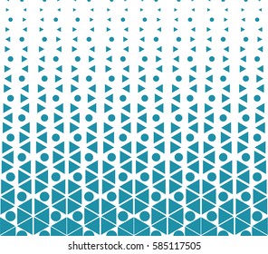 abstract blue geometric hexagon halftone gradient pattern background