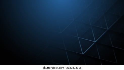 Abstract blue geometric hexagon lines with futuristic technology digital hi tech concept background. Vector illustration