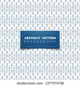 Abstract blue geometric hexagon pattern circle design background. You can use for ad, poster, design art, artwork, paper, print, presentation. illustration vector eps10