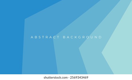 abstract blue geometric layer papercut background vector design