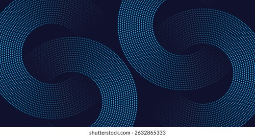 Líneas geométricas azules Abstractas que brillan sobre fondo azul oscuro. Modelo azul brillante moderno de las líneas del círculo	