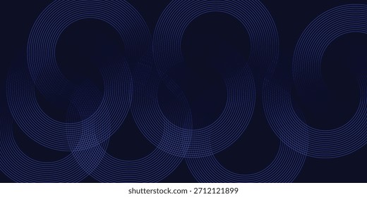 Líneas geométricas azules Abstractas que brillan sobre fondo azul oscuro. . Concepto de tecnología futurista. patrón blanco para Anuncio, Fondo de pantalla, Ilustración vectorial de la cubierta .