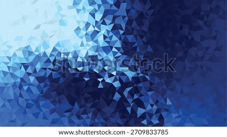 Abstract Blue Geometric Low-Poly Triangle Background Texture