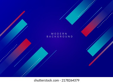 Resumen de fondo de diseño de presentación dinámica geométrica moderna y azul