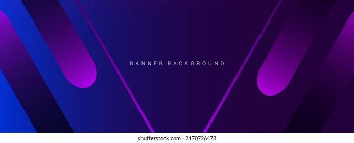 Abstract blue geometric modern lines smooth banner background