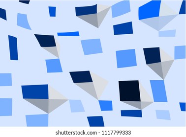 Abstract blue geometric mosaic shapes background vector illustration