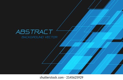 Resumen de solapamiento geométrico azul en gris con diseño en blanco de tecnología futurista moderna ilustración vectorial de fondo.