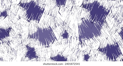Abstract blue geometric pattern. Trendy fabric prints. Seamless grunge texture. Vector illustration