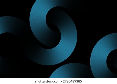 Padrão geométrico azul abstrato com gradientes vibrantes e efeitos de luz circulares