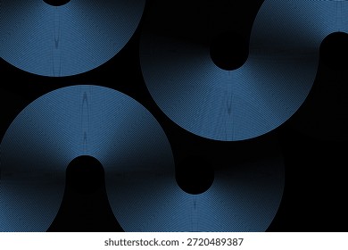 Padrão geométrico azul abstrato com gradientes vibrantes e efeitos de luz circulares