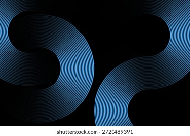 Padrão geométrico azul abstrato com gradientes vibrantes e efeitos de luz circulares