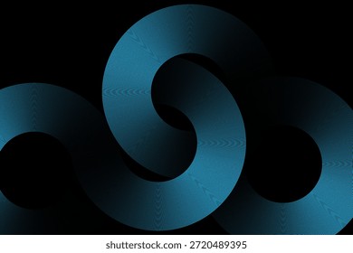 Abstraktes blaues geometrisches Muster mit lebhaften Gradienten und kreisförmigen Lichteffekten