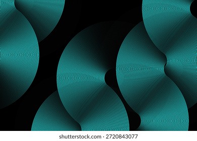 Padrão geométrico azul abstrato com gradientes vibrantes e efeitos de luz circulares