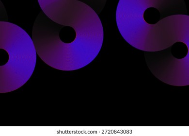 Abstract blue geometric pattern with vibrant gradients and circular light effects