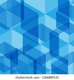 Abstract blue geometric polygon background compose by triangle shape