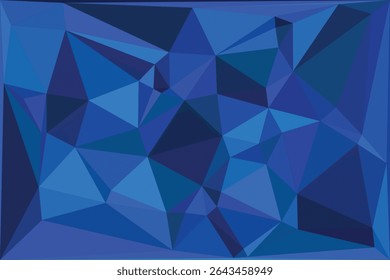 Abstrakter blauer geometrischer Polygonhintergrund