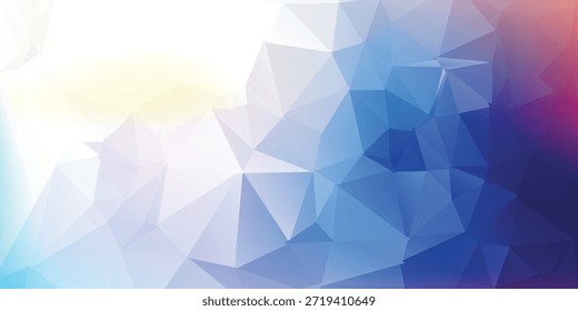 Fondo geométrico azul Abstractas del polígono con los Gradientes ligeros suaves para el diseño moderno