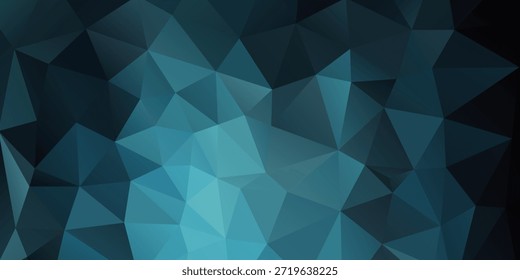 Fundo de polígono geométrico azul abstrato com triângulos facetados e tons de gradiente para o projeto técnico EPS10
