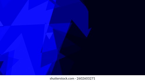 Abstract Blue Geometric Polygon Design