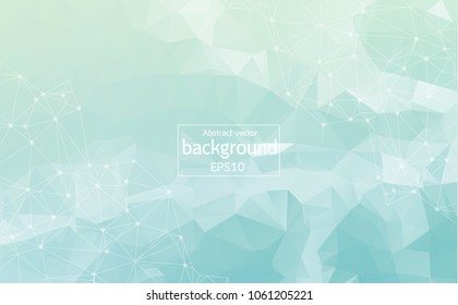 Abstract blue Geometric Polygonal background molecule and communication. Connected lines with dots. Concept of the science, chemistry, biology, medicine, technology.