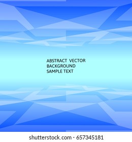 Abstract blue geometric polygonal background with copy space