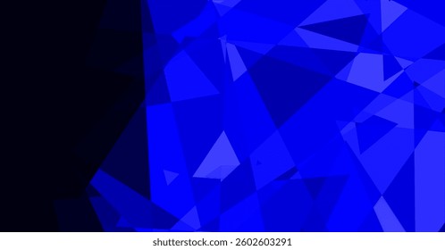 Abstract Blue Geometric Polygonal Design