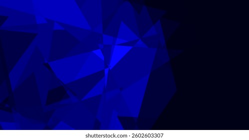 Abstract Blue Geometric Polygonal Design