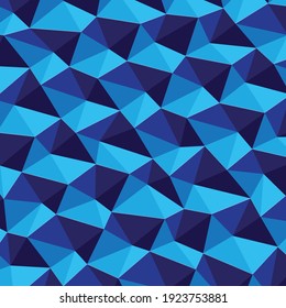 Resumen de fondo vectorial triangular de bajo estilo de pólice geométrico azul rugoso.