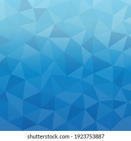 Abstract  Blue Geometric Rumpled Triangular Low Poly Style Vector Background.