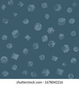Abstrakter, geometrischer, blauer Hintergrund. Hochgesättigte Farbverläufe. Verschiedene geometrische Formen