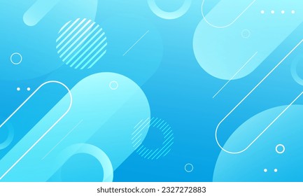 Abstract blue geometric shapes background. Dynamic shapes composition. Vector illustration