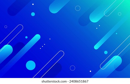 Abstract blue geometric shapes background. Vector illustration