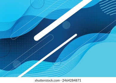 Fondo de Formas geométricas azul Abstractas. Composición de Formas dinámicas. Ilustración vectorial