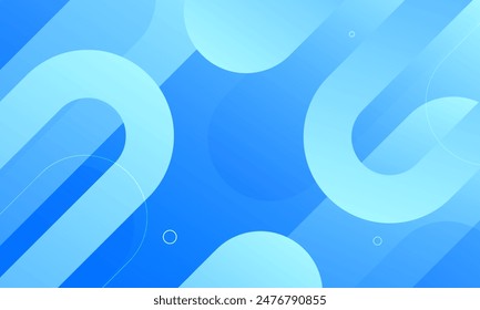 Abstract blue geometric shapes background. Vector illustration