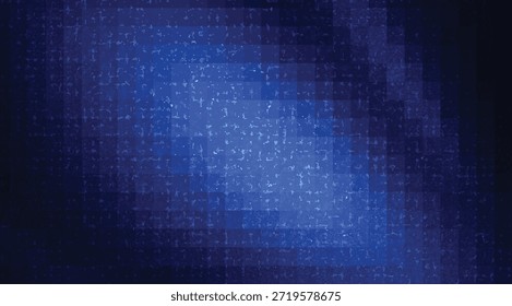 Abstract blue geometric shapes with pixelated design and textured elements ideal for modern backgrounds