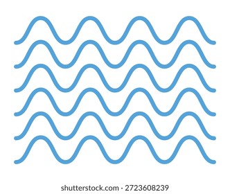 Patrón de onda de línea simple geométrica azul Abstractas. Elemento plano decorativo. Plantilla, Anuncio, antecedentes. Imitación de agua. Textura ondulada. Hermosas curvas de línea de luz. Ilustración vectorial.