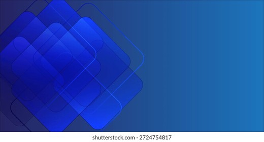Abstrakte blaue geometrische Quadrate Schichtdesign für technischen Hintergrund und moderne Wandkunst - Vektor eps10