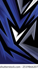 Abstract blue geometric stripes background for sublimation jersey printing